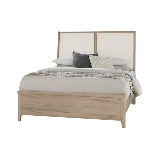 Woodbridge - California King Upholstered Bed With White Fabric - Shadow Gray