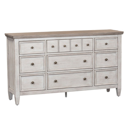 Heartland - 9 Drawer Dresser - White