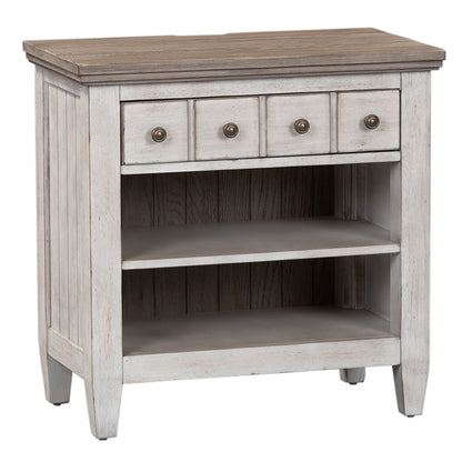 Heartland - 1 Drawer Night Stand With Charging Station - White