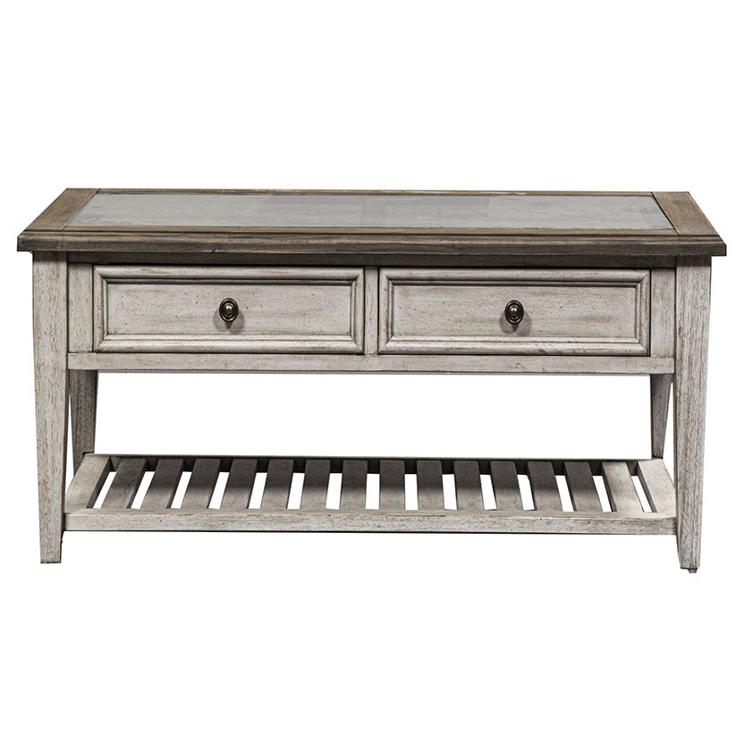 Heartland - Rect Ceiling Tile Cocktail Table - White