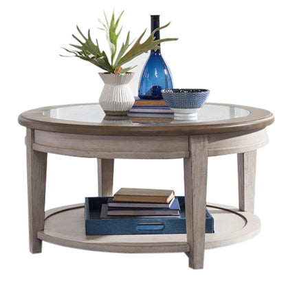 Heartland - Round Ceiling Tile Cocktail Table - White