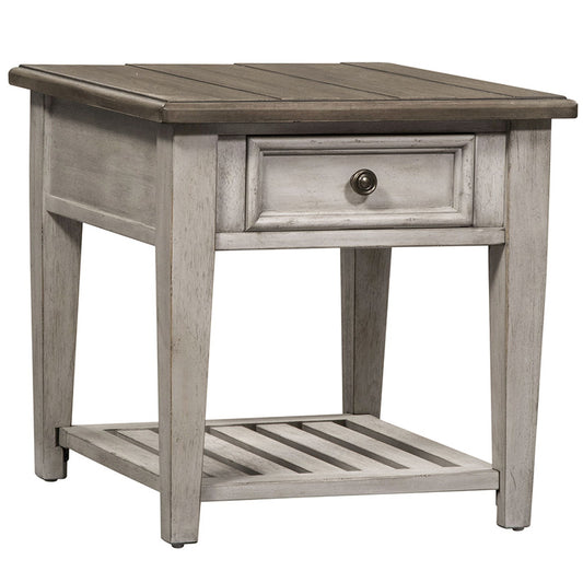 Heartland - Drawer End Table - White