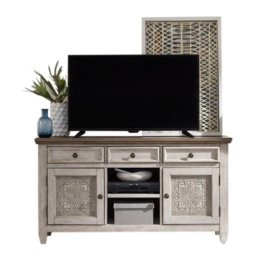 Heartland - 56" Tile TV Console - White