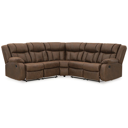 Trail Boys - Walnut - 2-Piece Reclining Sectional With Raf Reclining Loveseat