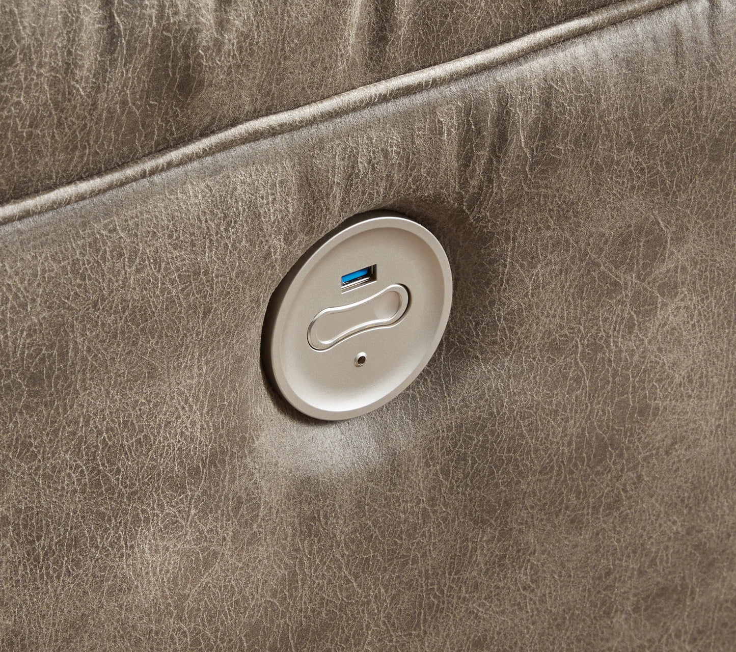 Ravenel - 3-Piece Power Reclining Sectional With Laf Power Reclining Loveseat With Console - Faux Leather - Fossil