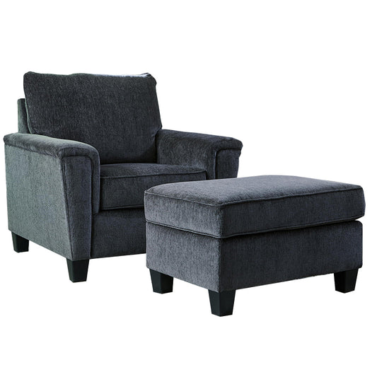 Abinger - Smoke - 2 Pc. - Chair With Ottoman