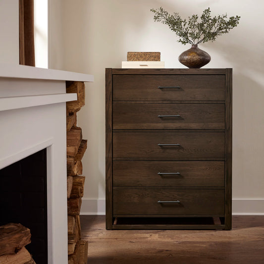 Lodge & Loft - 5 Drawer Chest - Dark Oak