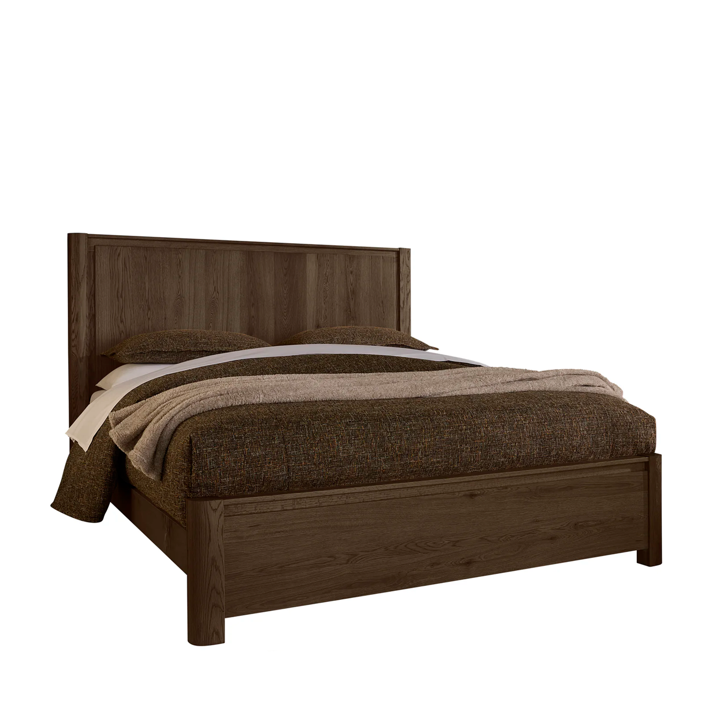 Lodge & Loft - Queen Radius Poster Bed - Dark Oak