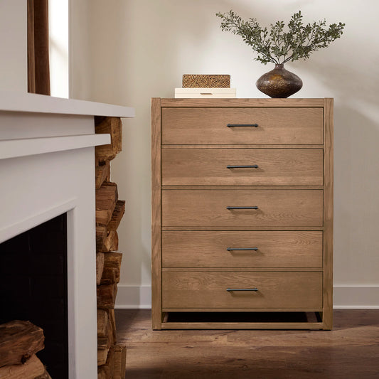 Lodge & Loft - 5 Drawer Chest - Blond Oak