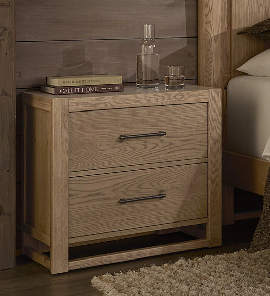 Lodge & Loft - 2 Drawer Nightstand - Blond Oak