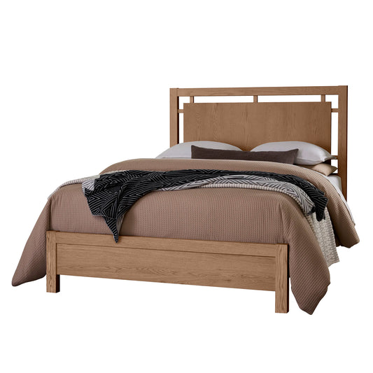 Lodge & Loft - Queen Floating Panel Bed - Blond Oak