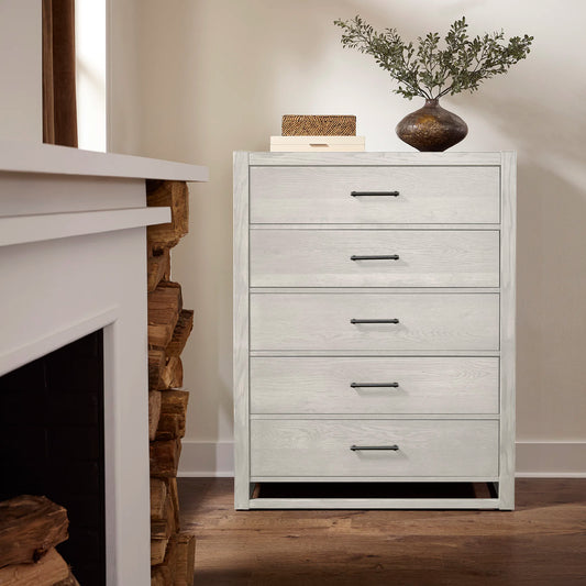 Lodge & Loft - 5 Drawer Chest - Soft White
