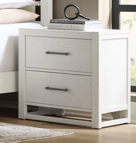 Lodge & Loft - 2 Drawer Nightstand - Soft White