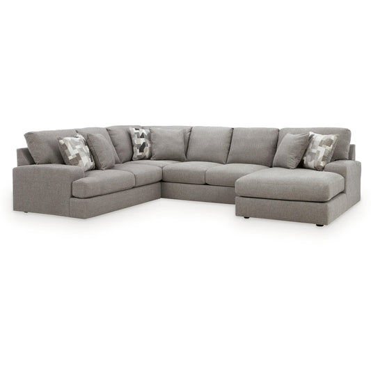 Lindon - 3-Piece Sectional With RAF Corner Chaise - Smoke