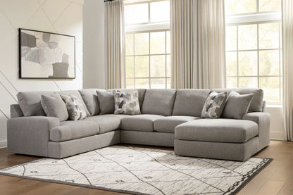 Lindon - 3-Piece Sectional With RAF Corner Chaise - Smoke