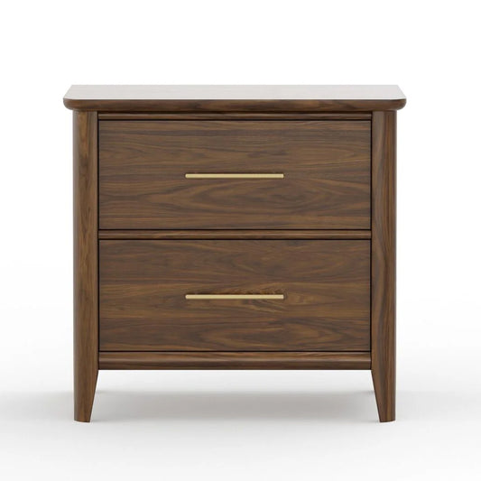Nordhaven - 2 Drawer Nightstand - Nordic Walnut