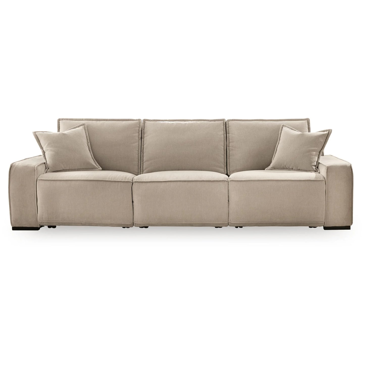 Carceri - 3-Piece Power Sectional Reclining Sofa With Armless Power Recliner - Cashmere