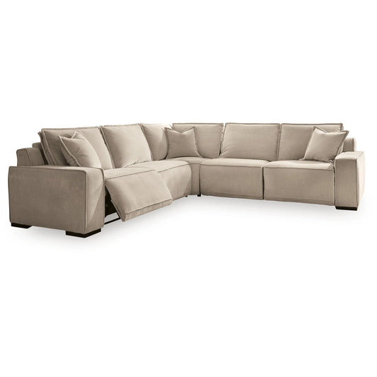 Carceri - 5-Piece Power Sectional Reclining Sofa - Cashmere