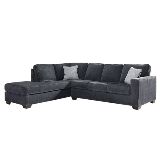 Altari - Slate - Left Arm Facing Corner Chaise With Sleeper 2 Pc Sectional