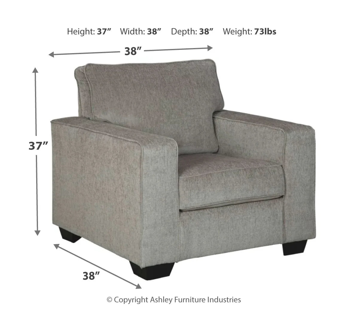 Altari - Alloy - 4 Pc. - Sofa, Loveseat, Chair, Ottoman