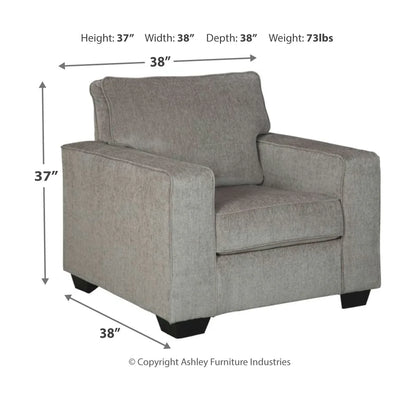 Altari - Alloy - 4 Pc. - Sofa, Loveseat, Chair, Ottoman