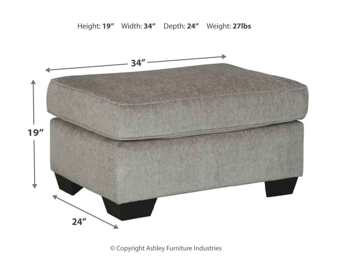 Altari - Alloy - 4 Pc. - Sofa, Loveseat, Chair, Ottoman