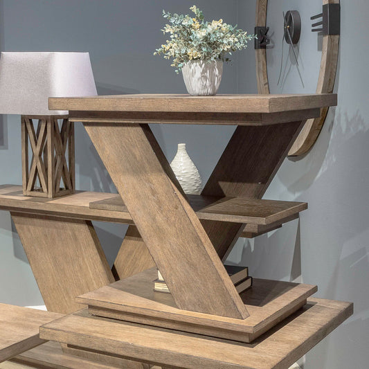 Aspen Sky - Chairside Table - Weathered Saddle Brown