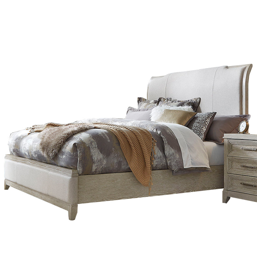 Belmar - California King Upholstered Bed - Washed Taupe