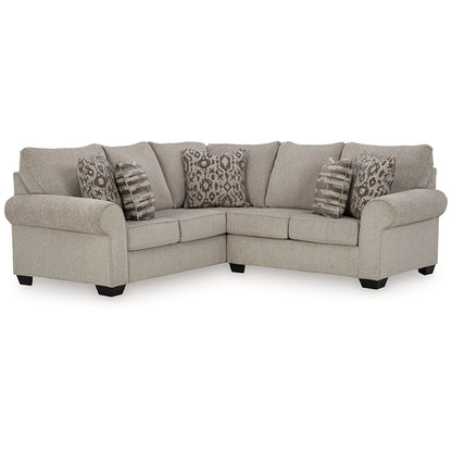 Claireah - Umber - 2-Piece Sectional With Laf Sofa With Corner Wedge