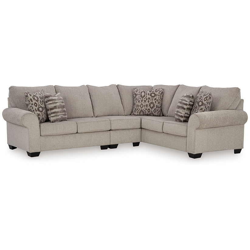 Claireah - Umber - 3-Piece Sectional With Raf Sofa With Corner Wedge