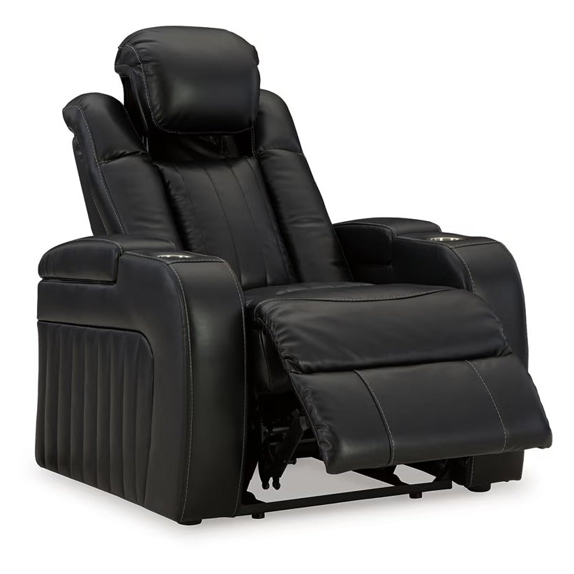 Caveman Den - Midnight - Power Recliner/ Adj Headrest