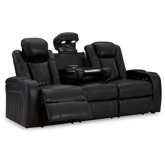 Caveman Den - Midnight - Power Reclining Sofa With Adj Headrest