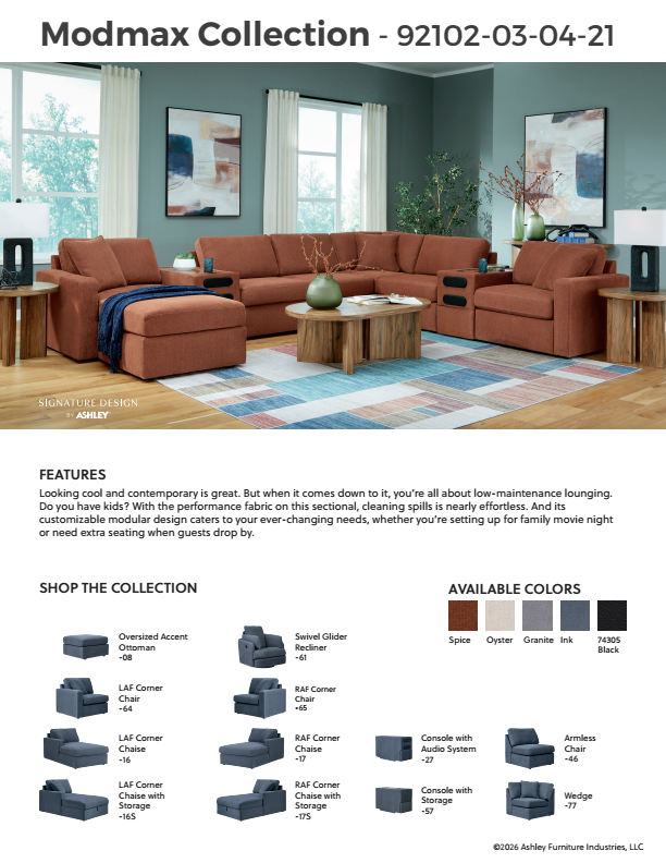 Modmax - Spice - 5-Piece Sectional