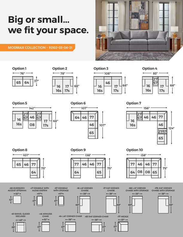 Modmax - Spice - 5-Piece Sectional