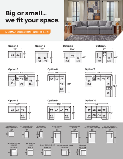 Modmax - Spice - 5-Piece Sectional