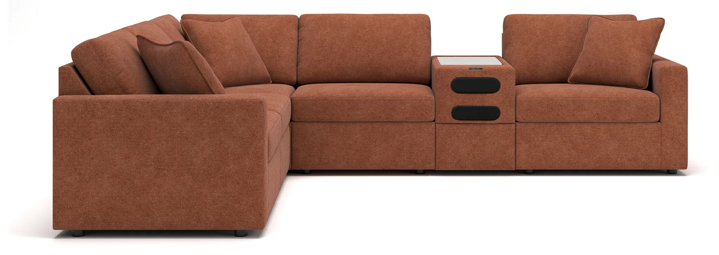 Modmax - Spice - 6-Piece Sectional With Audio System Console 1