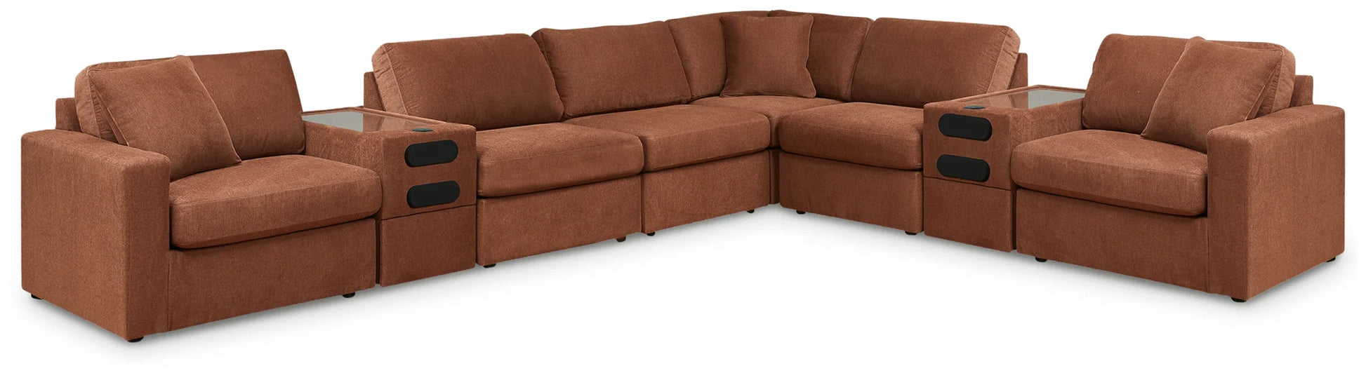 Modmax - Spice - 8-Piece Sectional With 2 Audio System Consoles