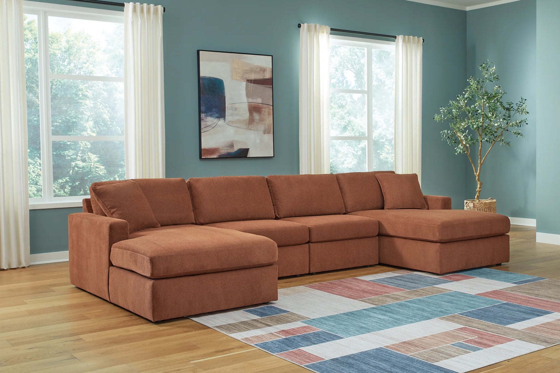 remix 2pc tobacco sectional sofa Camino Leather Indulgent, Modular Designs Sixpenny Relax in style as you lounge in the comfort of the Devin Sectional Sofa. Modmax - Spice - 4-Piece