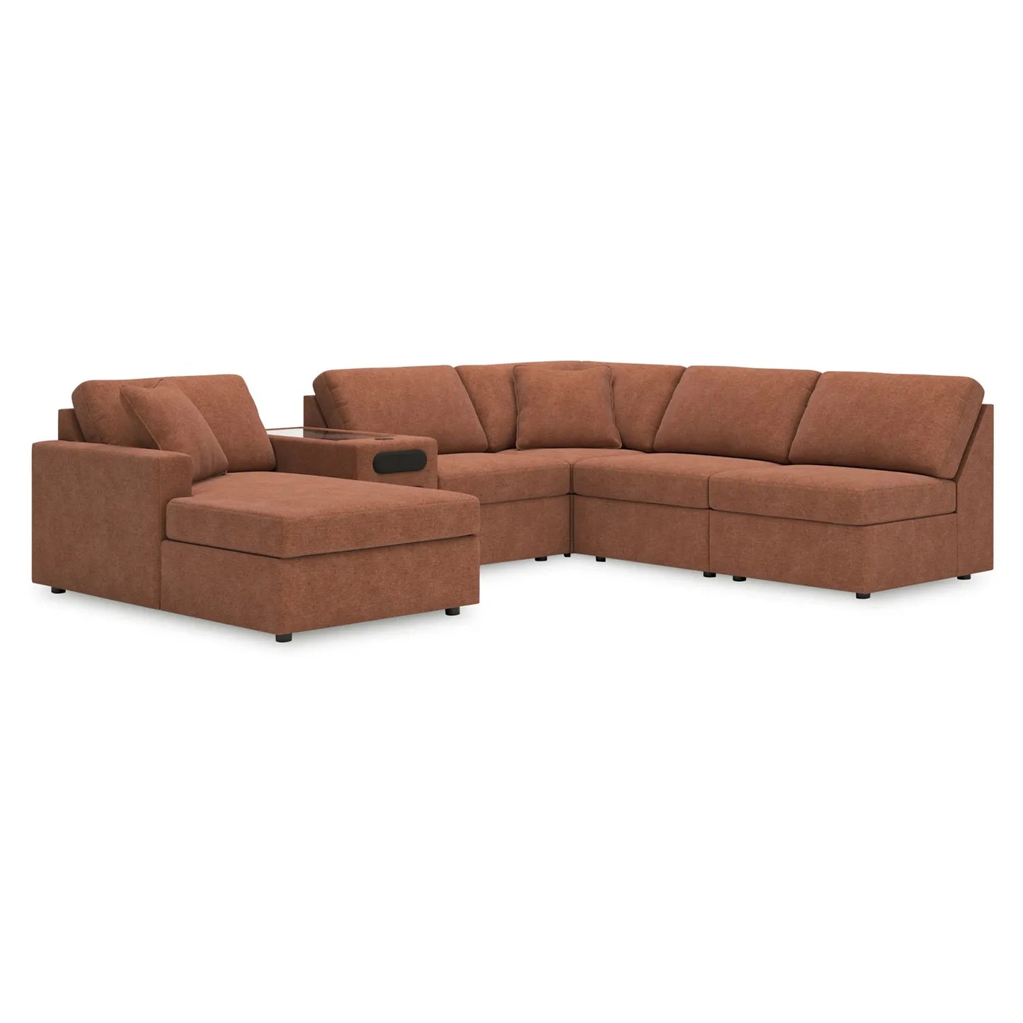 Modmax - Spice - 6-Piece Sectional With Laf Corner Chaise And Audio System Console