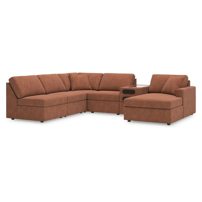 Modmax - Spice - 6-Piece Sectional With Raf Corner Chaise And Audio System Console