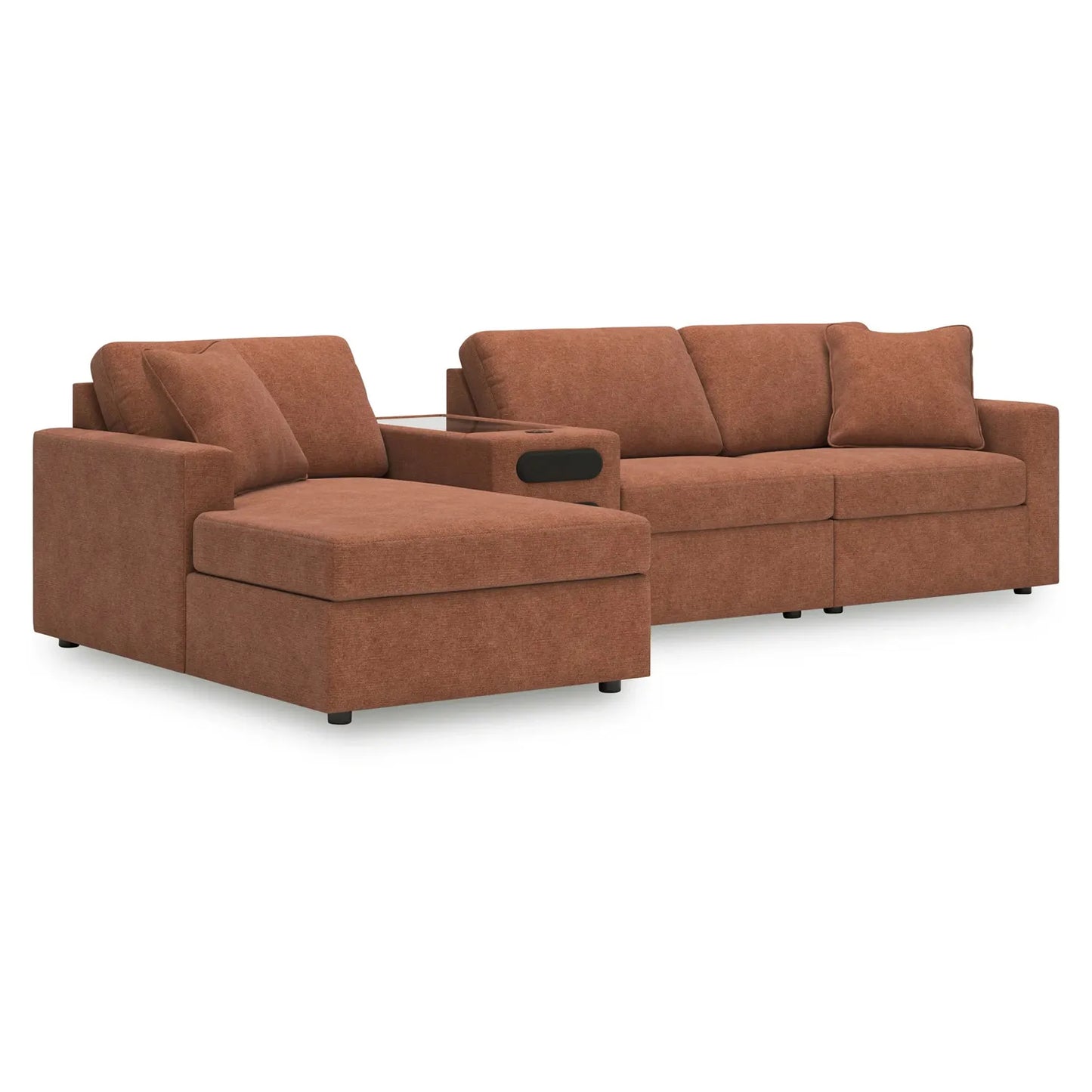 Modmax - Spice - 4-Piece Sectional With Laf Corner Chaise And Audio System Console