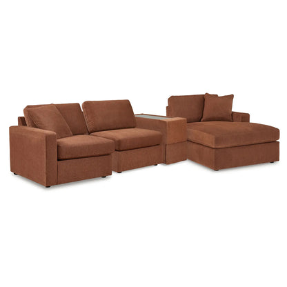 Modmax - Spice - 4-Piece Sectional With Raf Corner Chaise And Storage Console