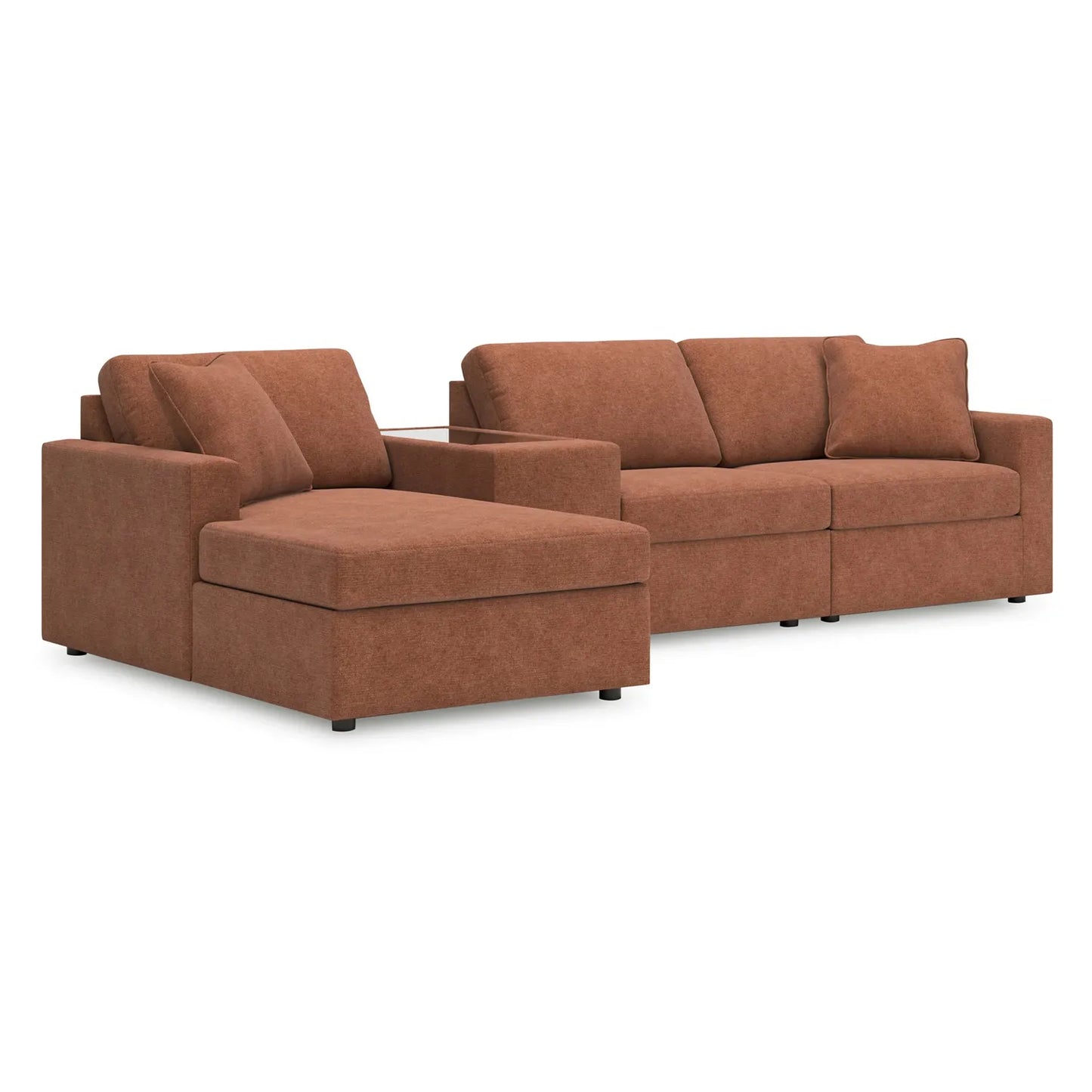 Modmax - Spice - 4-Piece Sectional With Laf Corner Chaise And Storage Console