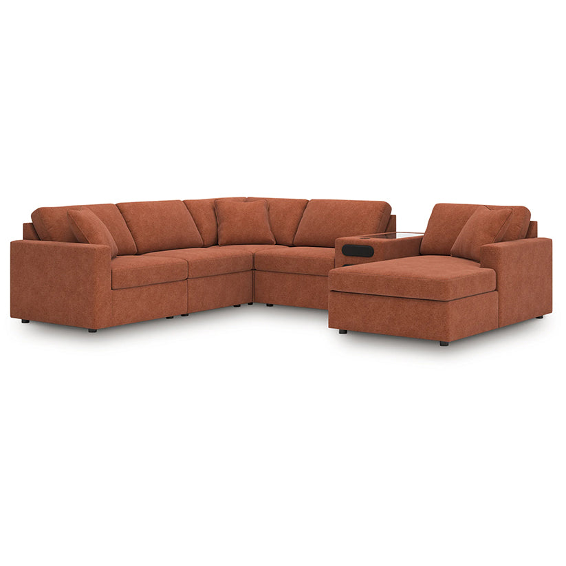 Modmax - Spice - 6-Piece Sectional With Audio System And Raf Corner Chaise