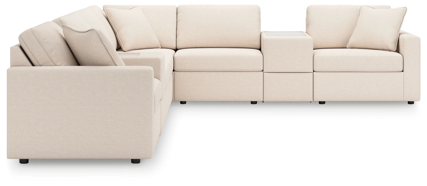 Modmax - Oyster - 8-Piece Sectional With 2 Storage Consoles