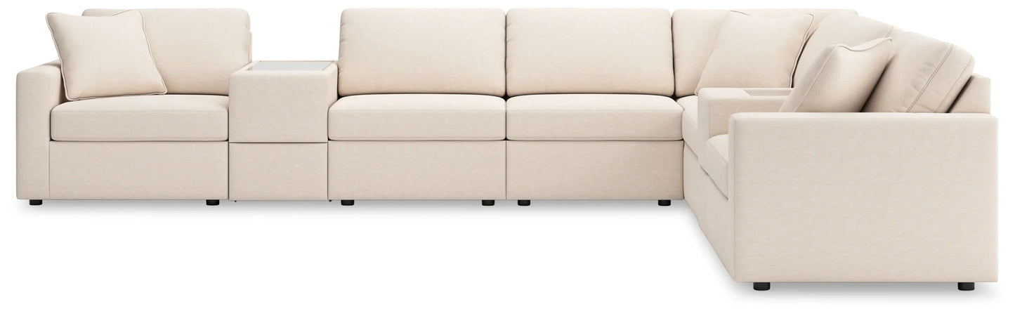 Modmax - Oyster - 8-Piece Sectional With 2 Storage Consoles