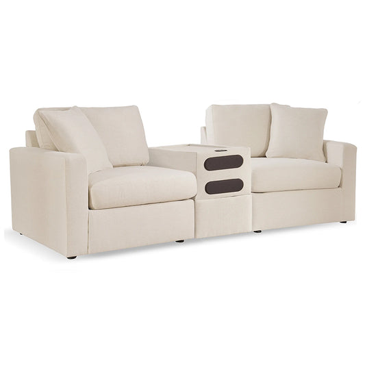 Modmax - Oyster - 3-Piece Sectional With Audio System Console