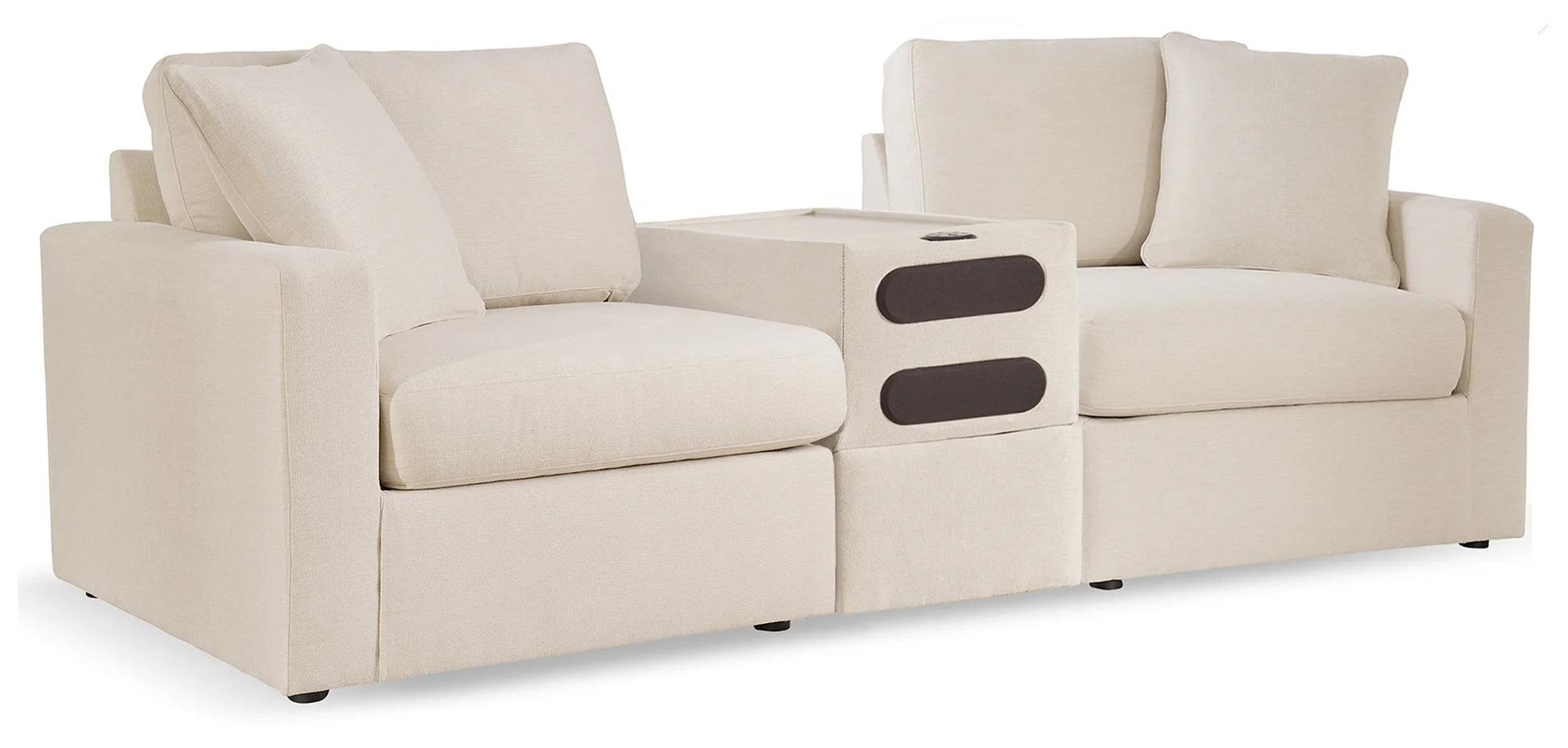 Modmax - Oyster - 3-Piece Sectional With Audio System Console