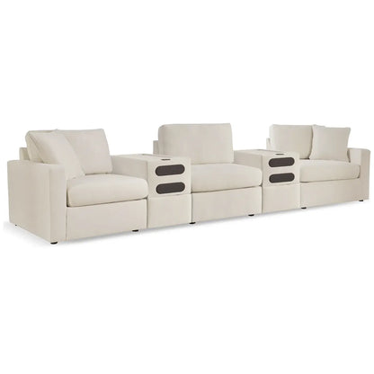 Modmax - Oyster - 5-Piece Sectional With 2 Audio System Consoles