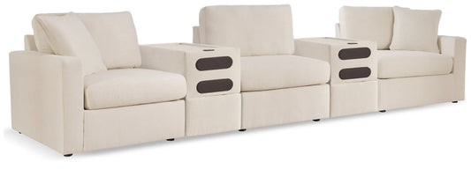Modmax - Oyster - 5-Piece Sectional With 2 Audio System Consoles
